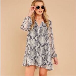 Aura Snakeskin Dress Size Large